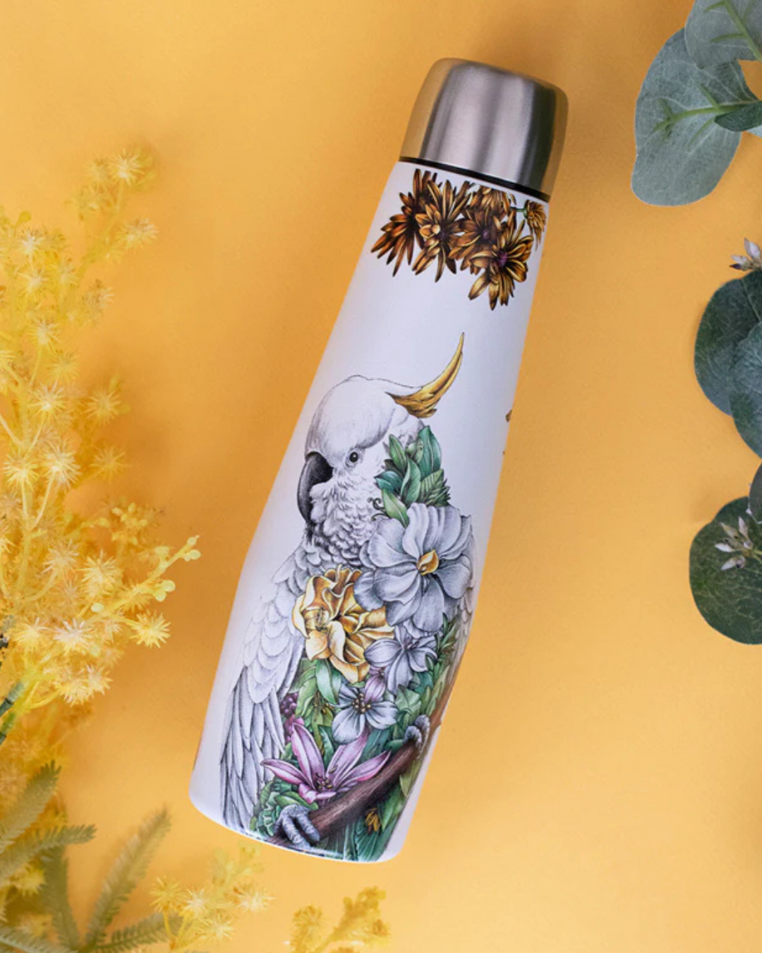 Sulphur-crested Cockatoo Double Wall Insulated Drink Bottle