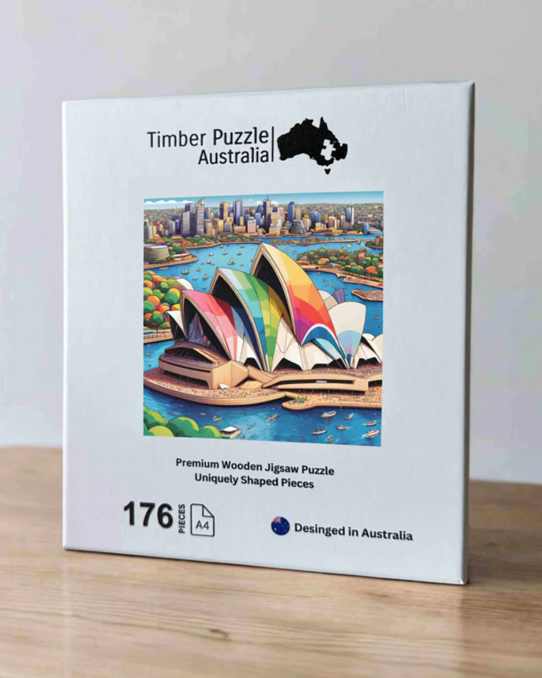 Colorful Sydney Opera House Wooden Puzzle