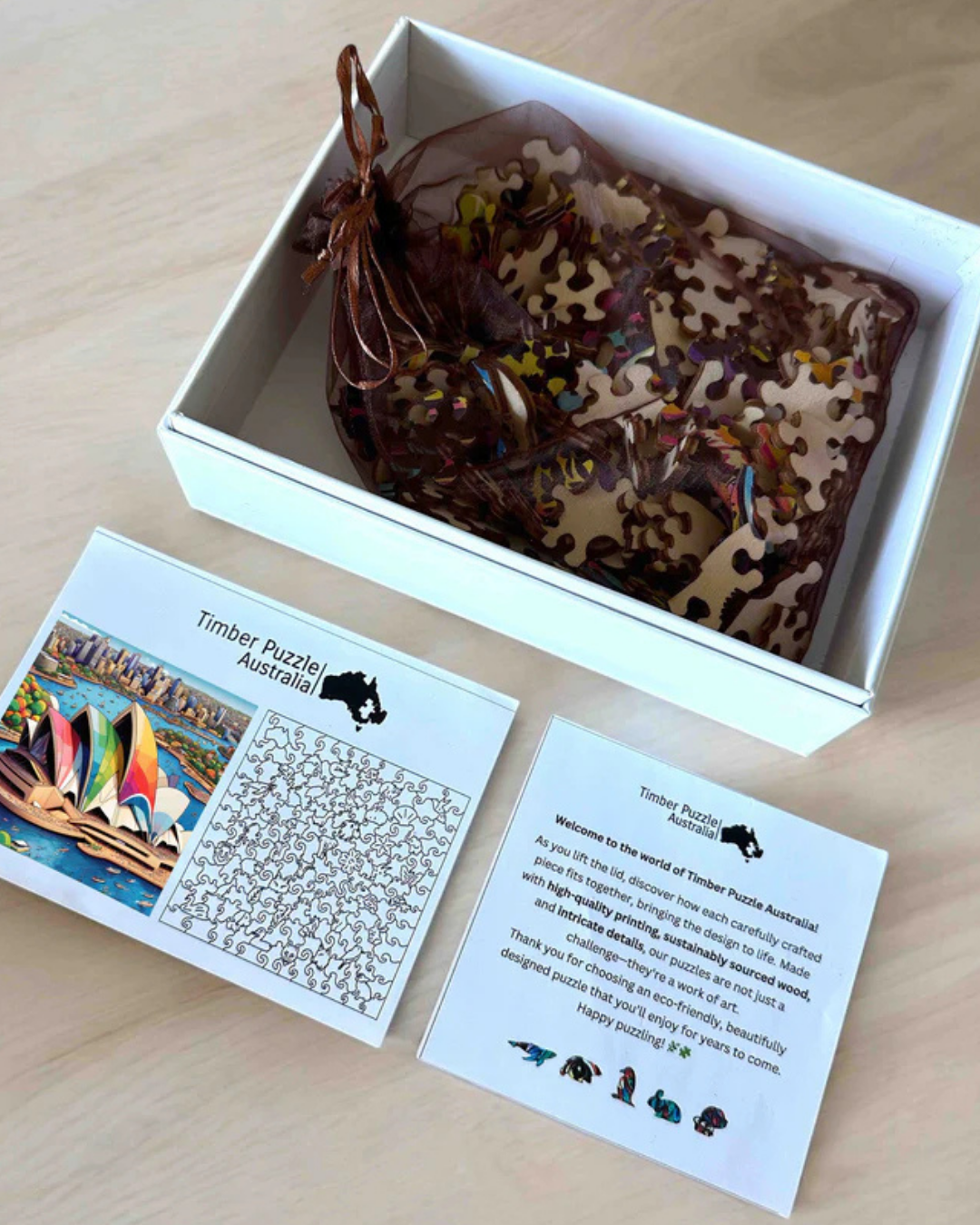 Colorful Sydney Opera House Wooden Puzzle