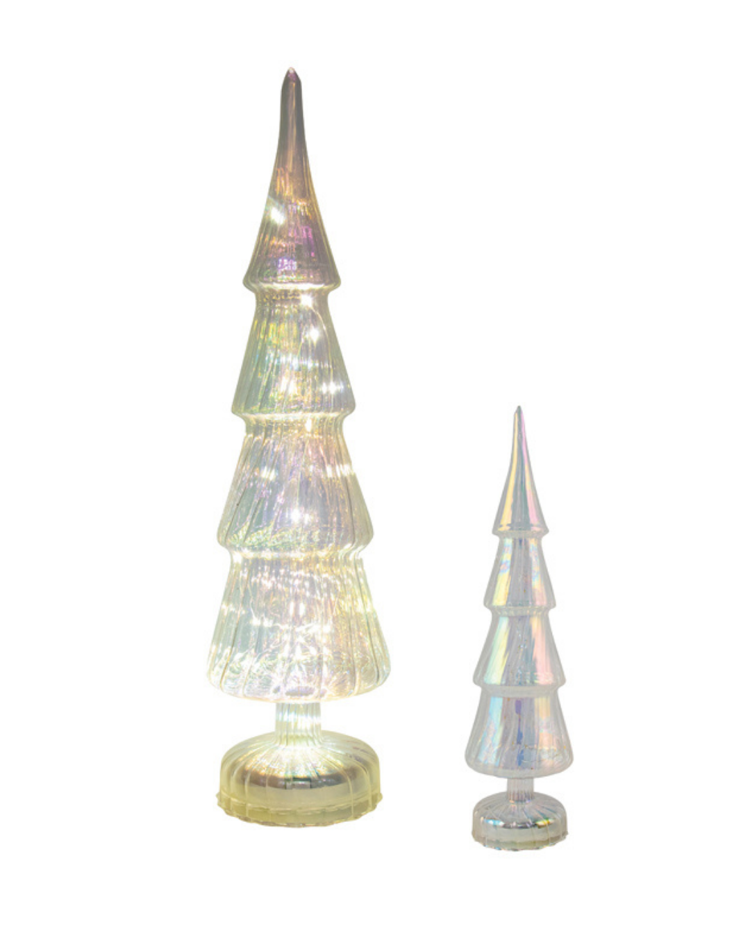 Glass LED Irridescent Table Tree LGE