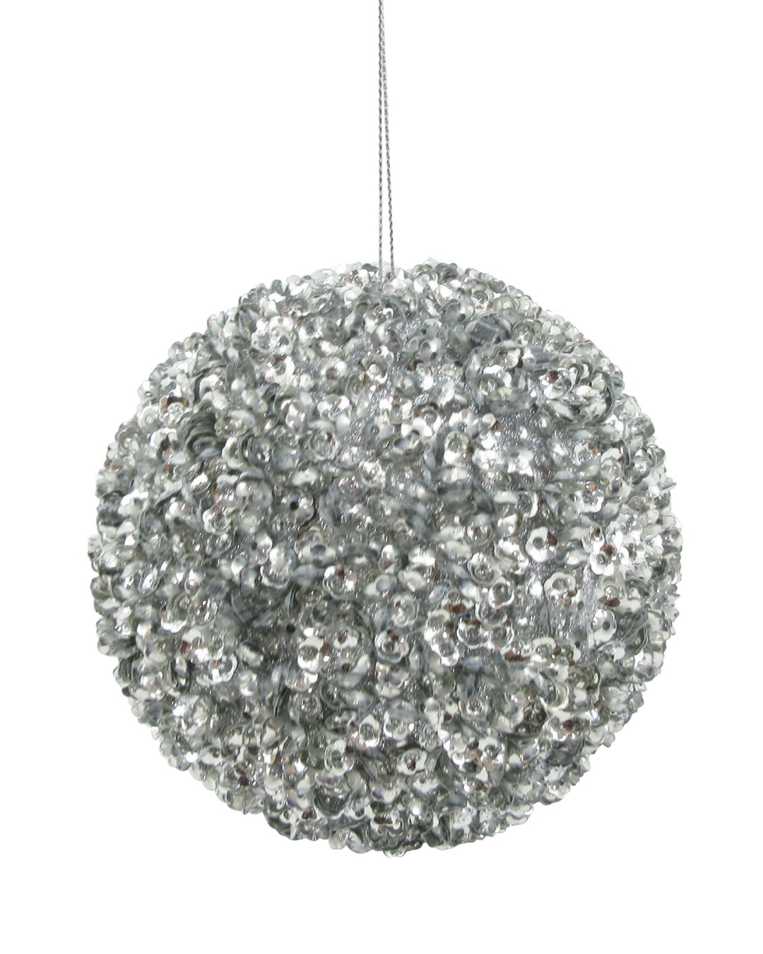 Beaded Sequin Ball Silver