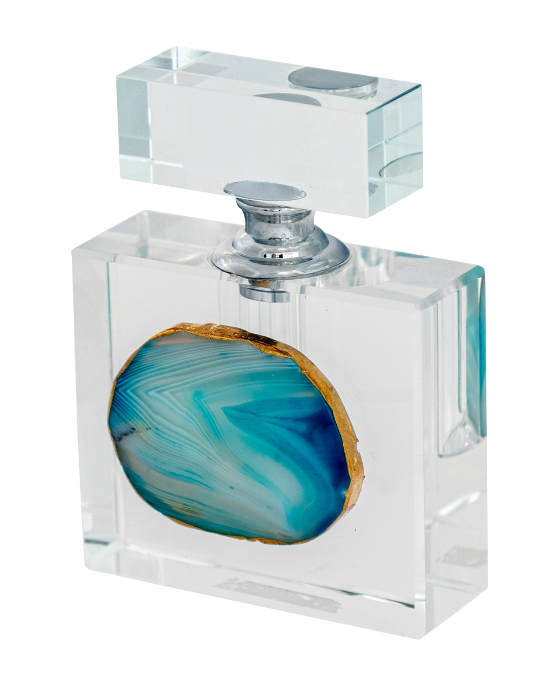 Sala Glass Square Perfume Bottle Sapphire