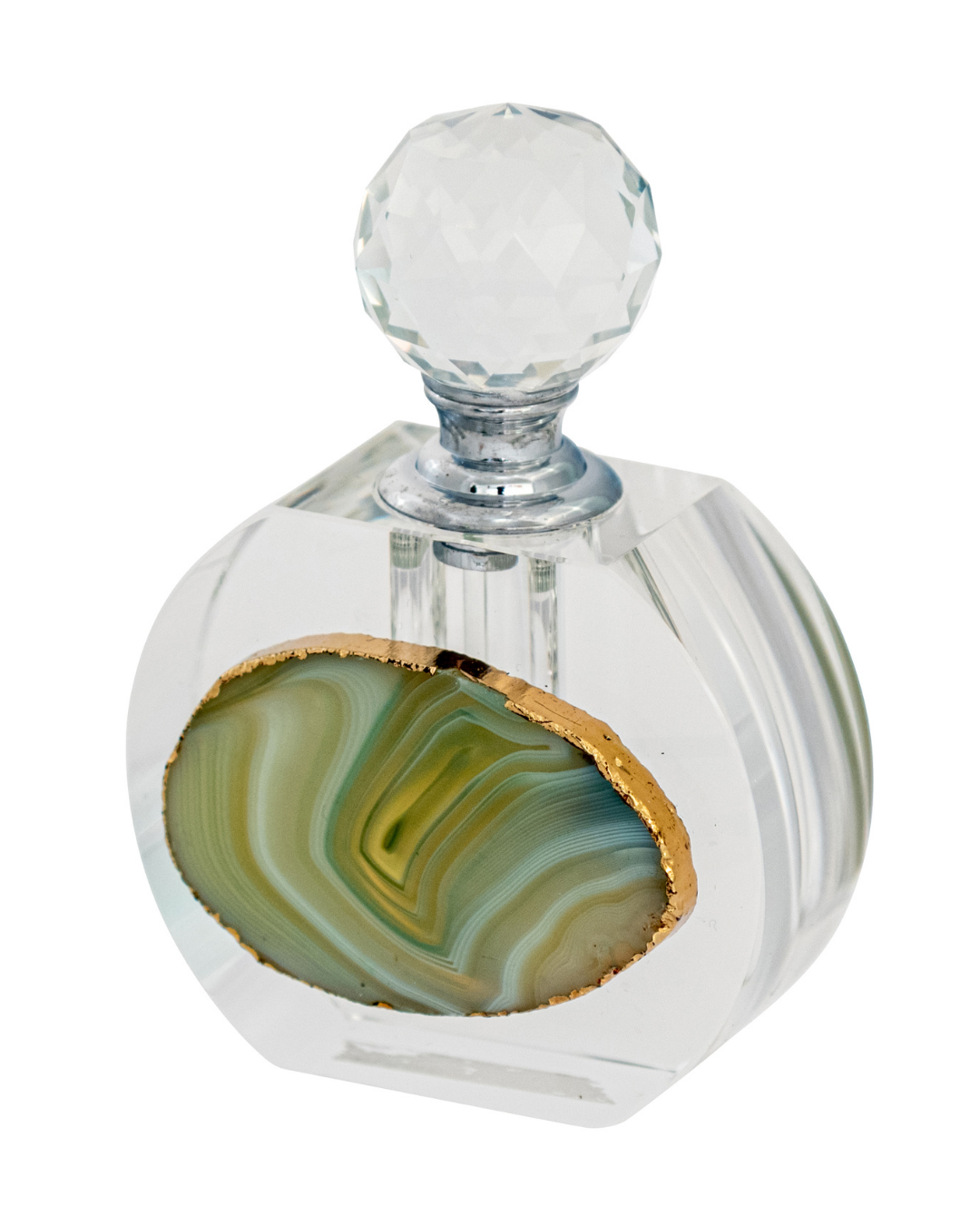 Sala Glass Round Perfume Bottle Emerald