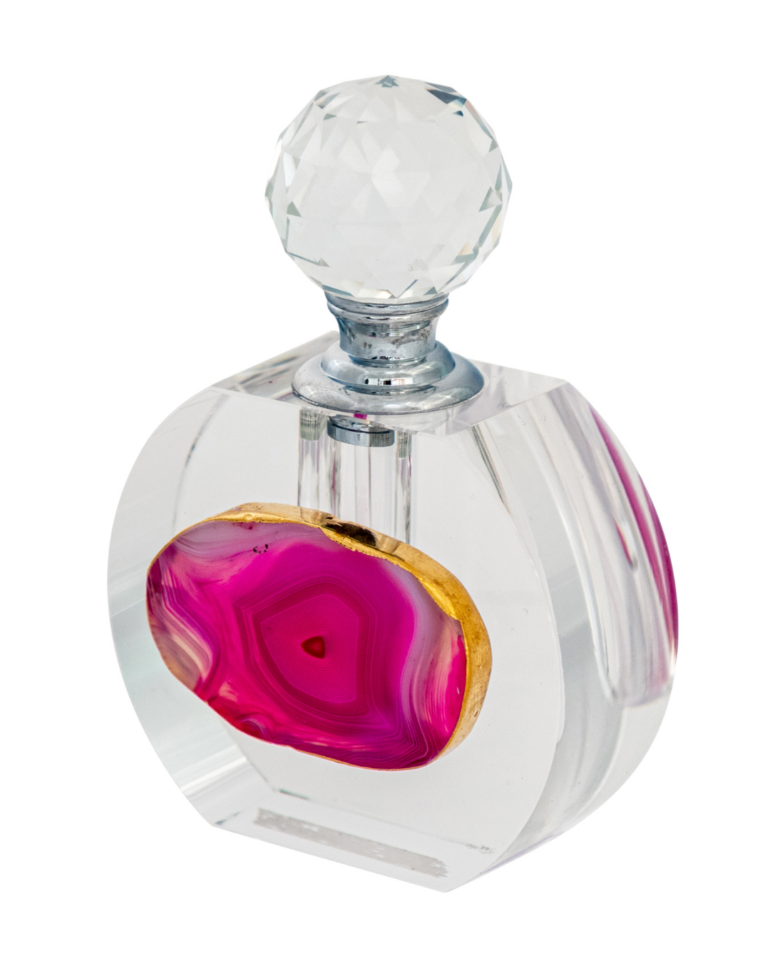 Sala Glass Round Perfume Bottle Pink