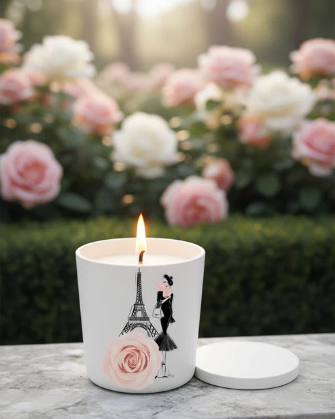 Luxury Coconut Soy Wax Candle - Lunch in Paris