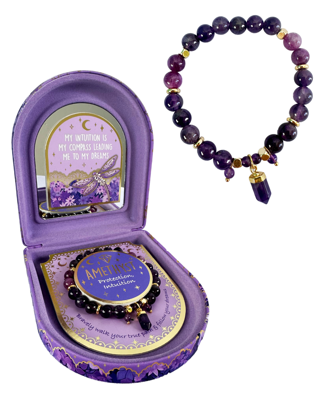 Crystal Point Bracelet - Amethys