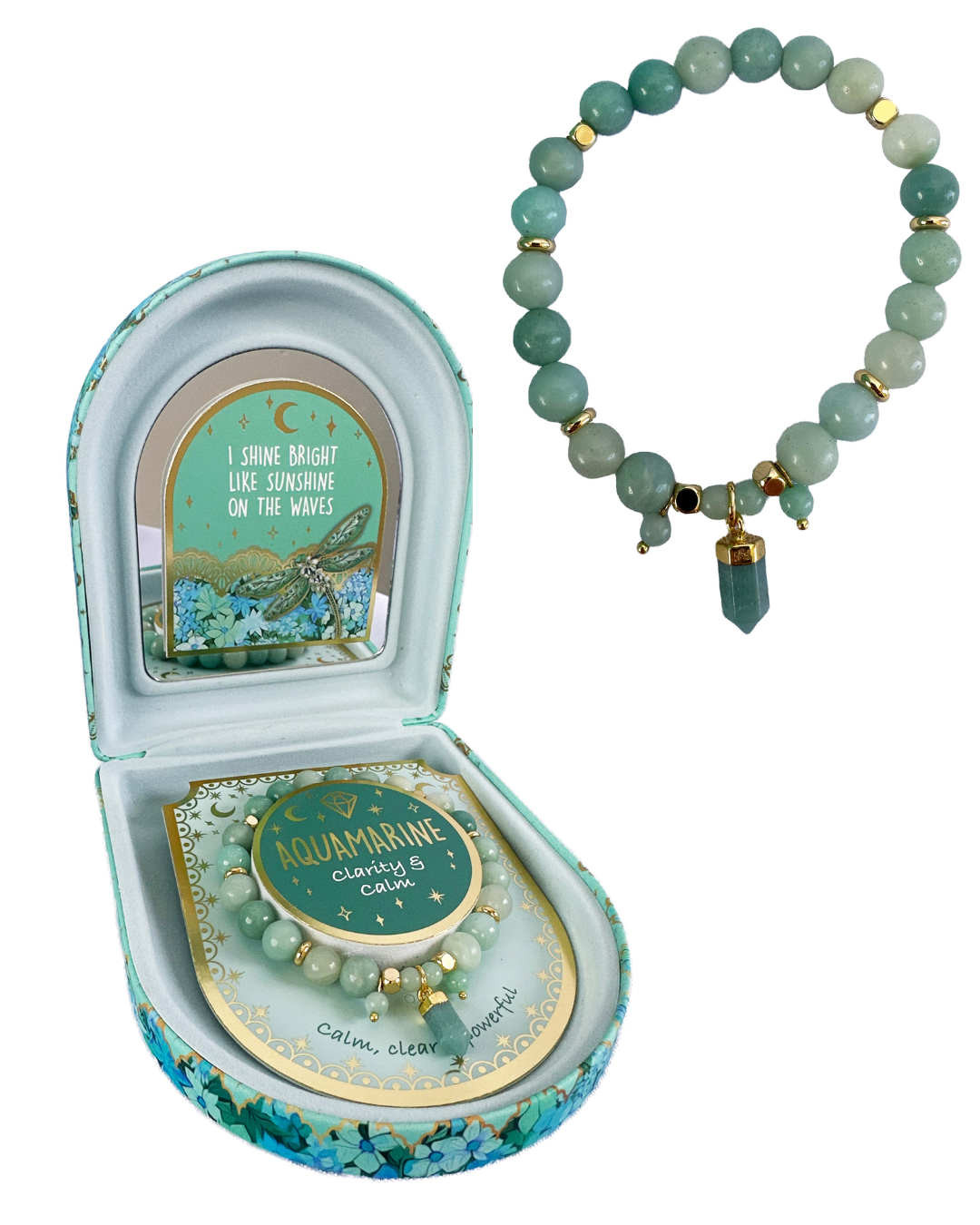 Crystal Point Bracelet - Aquamarine