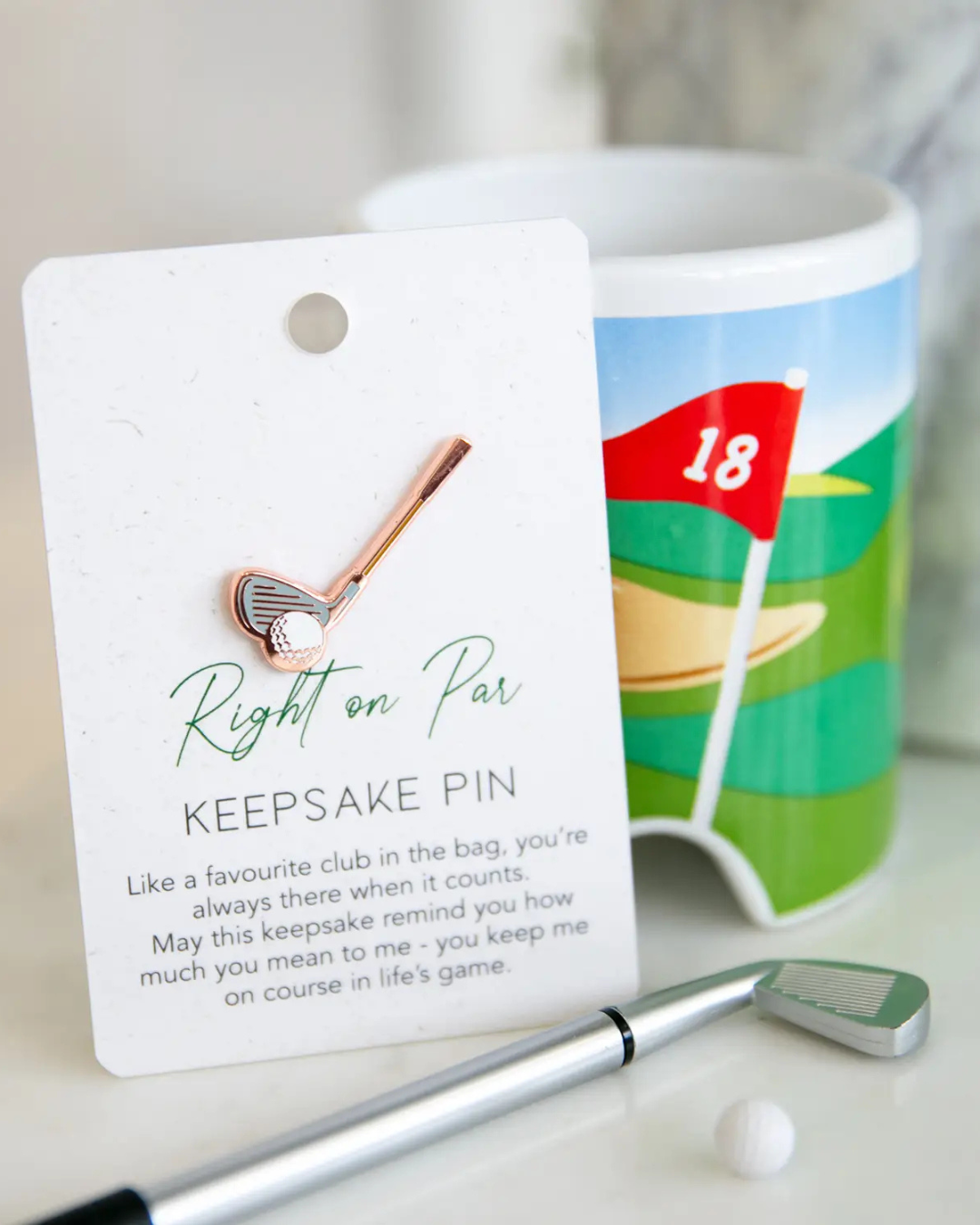 Champions Of Life Right On Par Keepsake Pin
