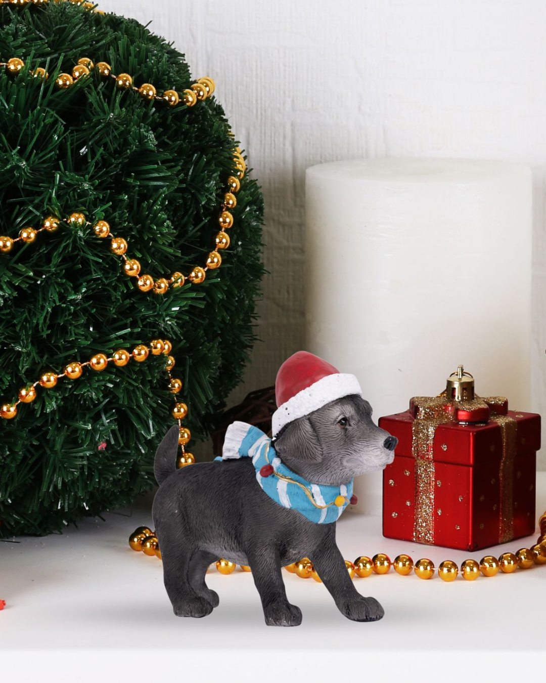 Christmas Lights Dog Ornament