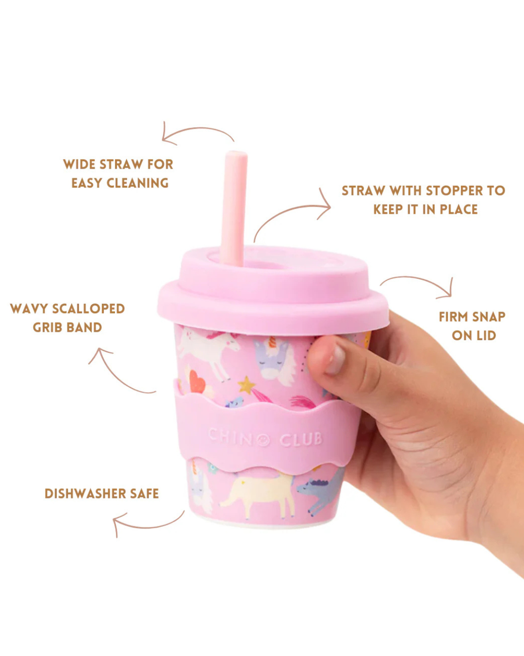Pink Unicorn Babychino Mini Cup