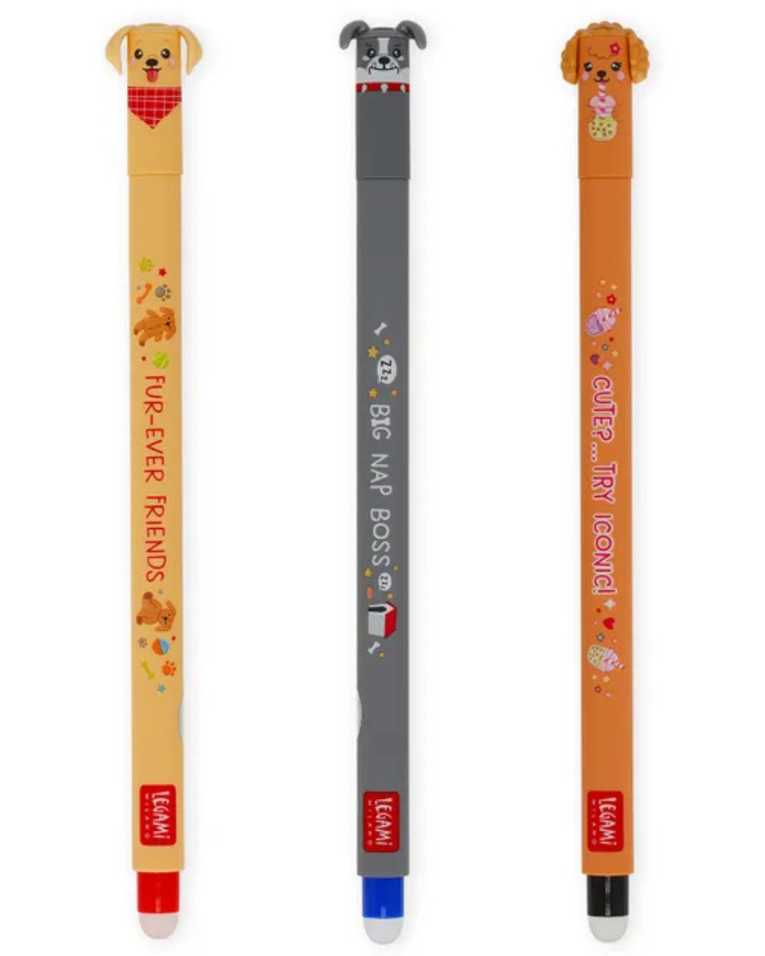 Set of 3 Erasable Gel Pen - Fur - Ever Friends