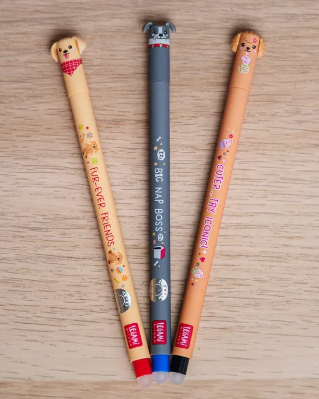 Set of 3 Erasable Gel Pen - Fur - Ever Friends