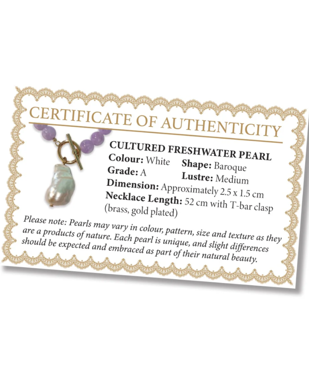 Lavender Amethyst & Pearl Necklace