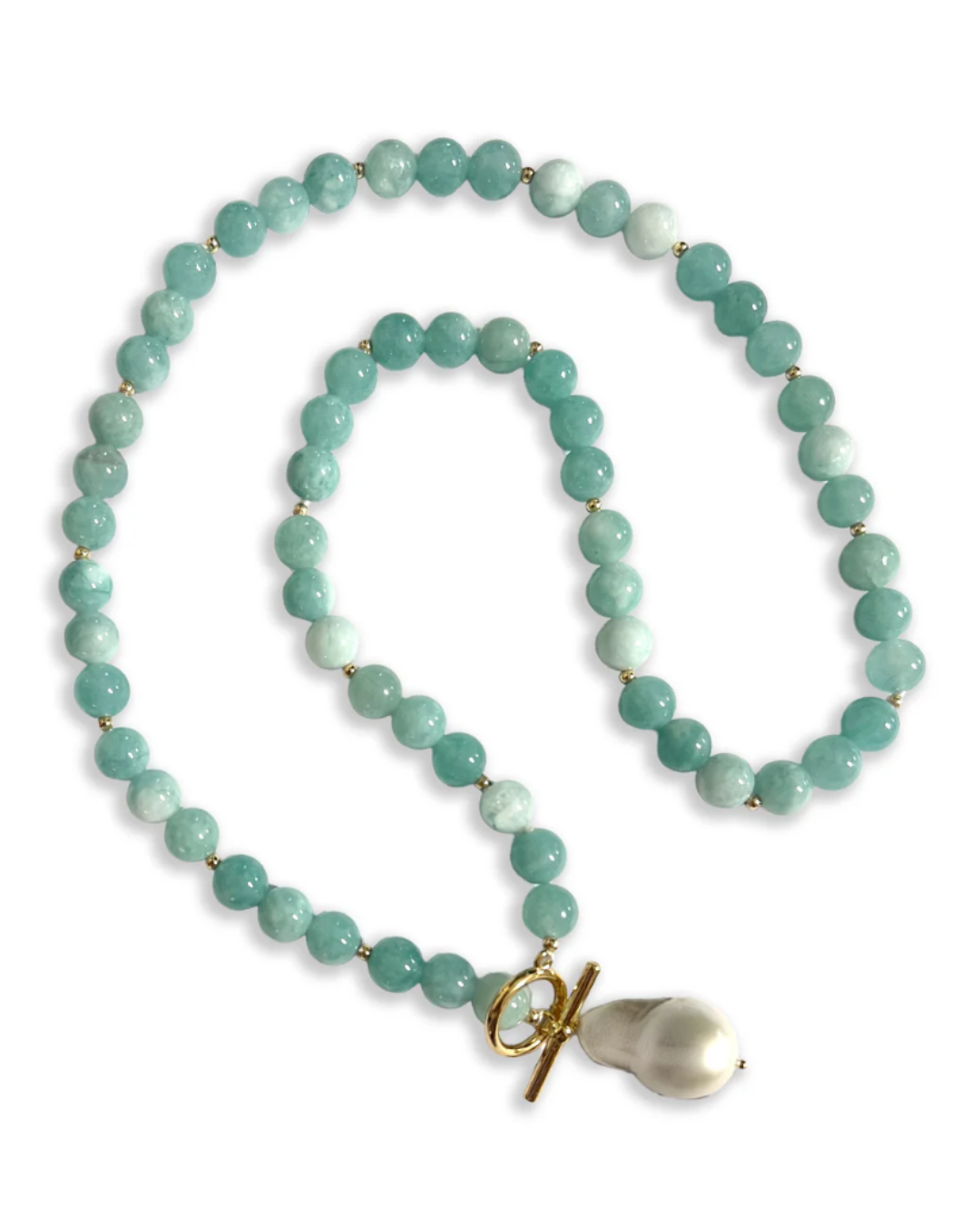 Aquamarine & Pearl Necklace