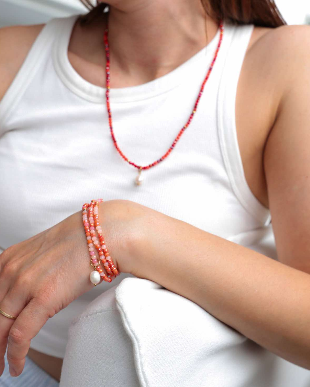 Blush Bloom Crystal Wrap Jewellery