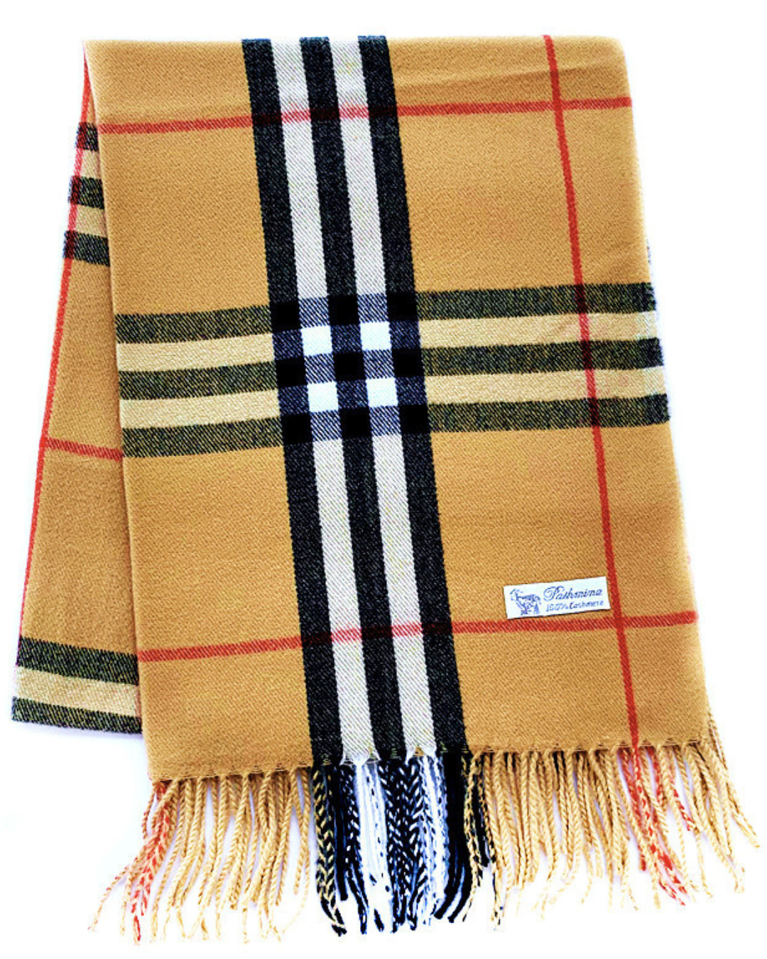 Lux Oxford Style Shawl - Tan