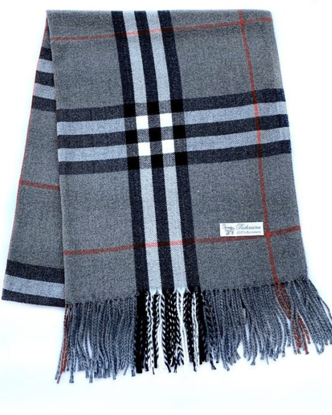 Lux Oxford Style Shawl - Grey