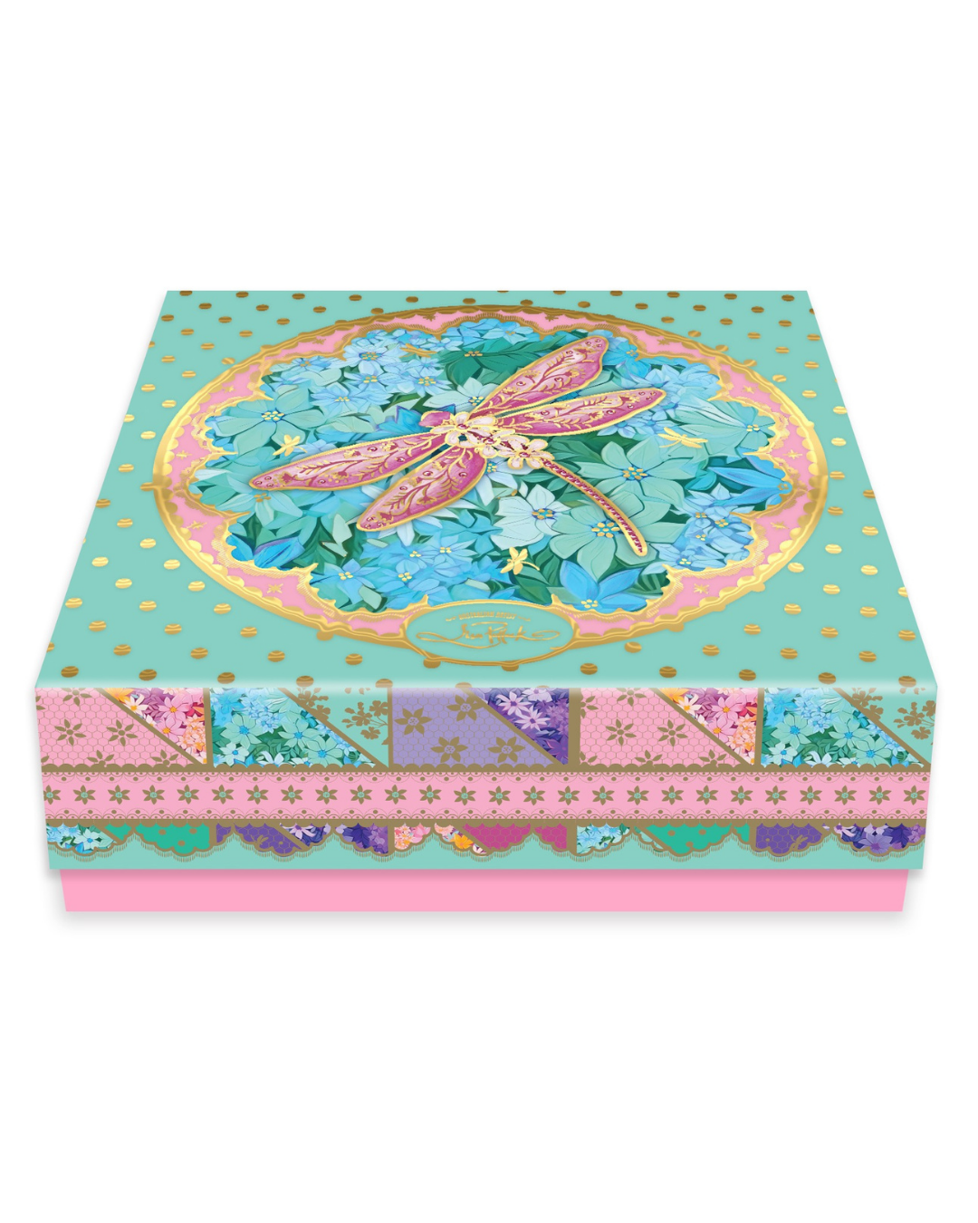 Ceramic Glam Jar - Pretty Patchwork Dragonfly