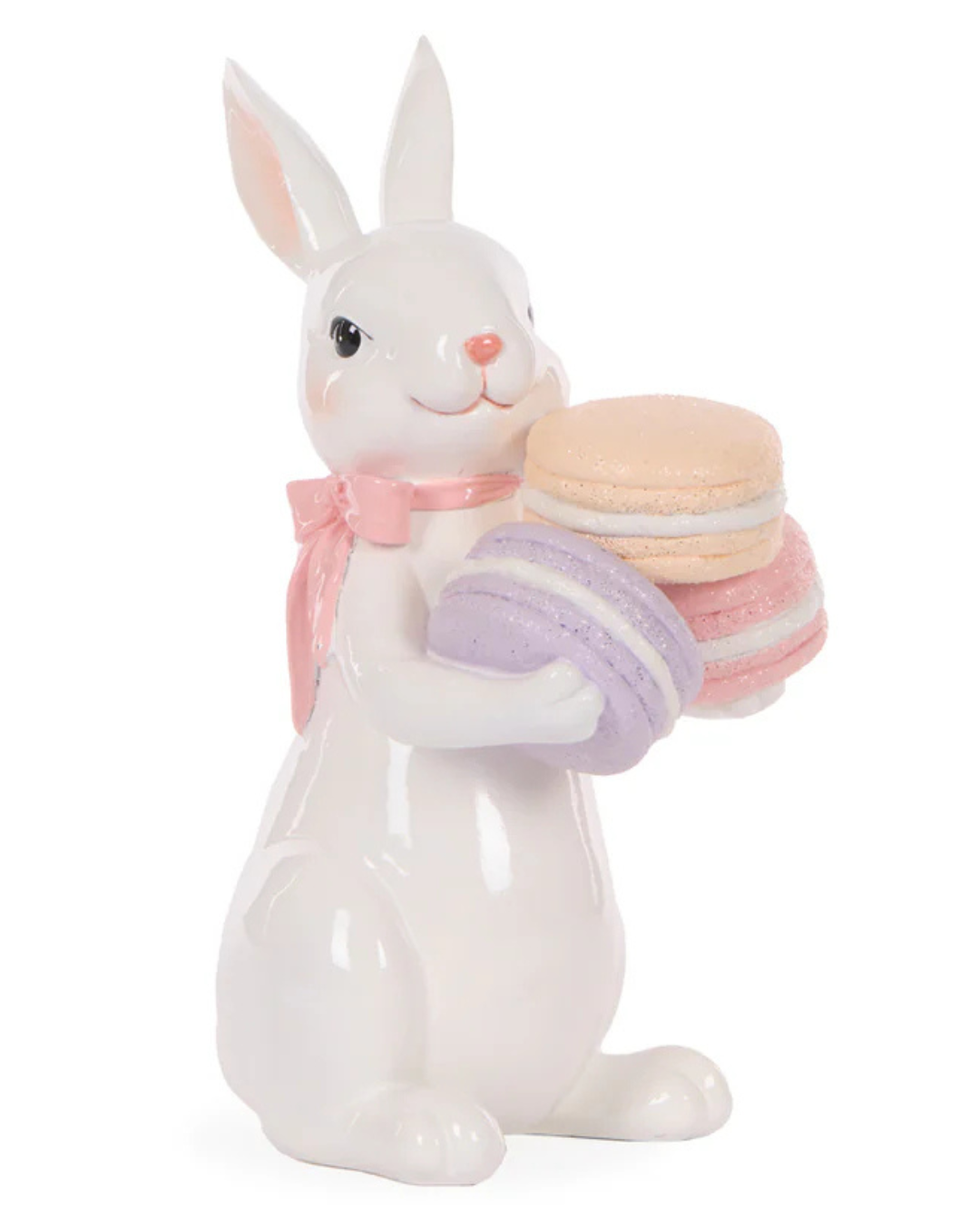 Resin Easter Bunny Holding Macaroons