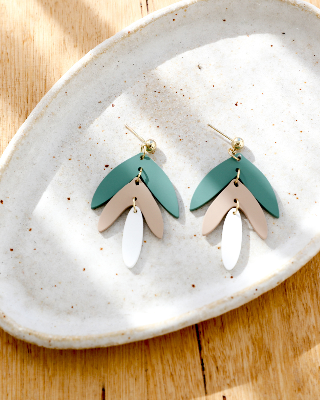 Green Leaves Earrings