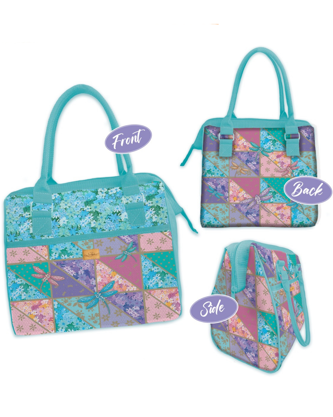 Lunch Tote Cooler Bag - Pretty Patch Dragonfly