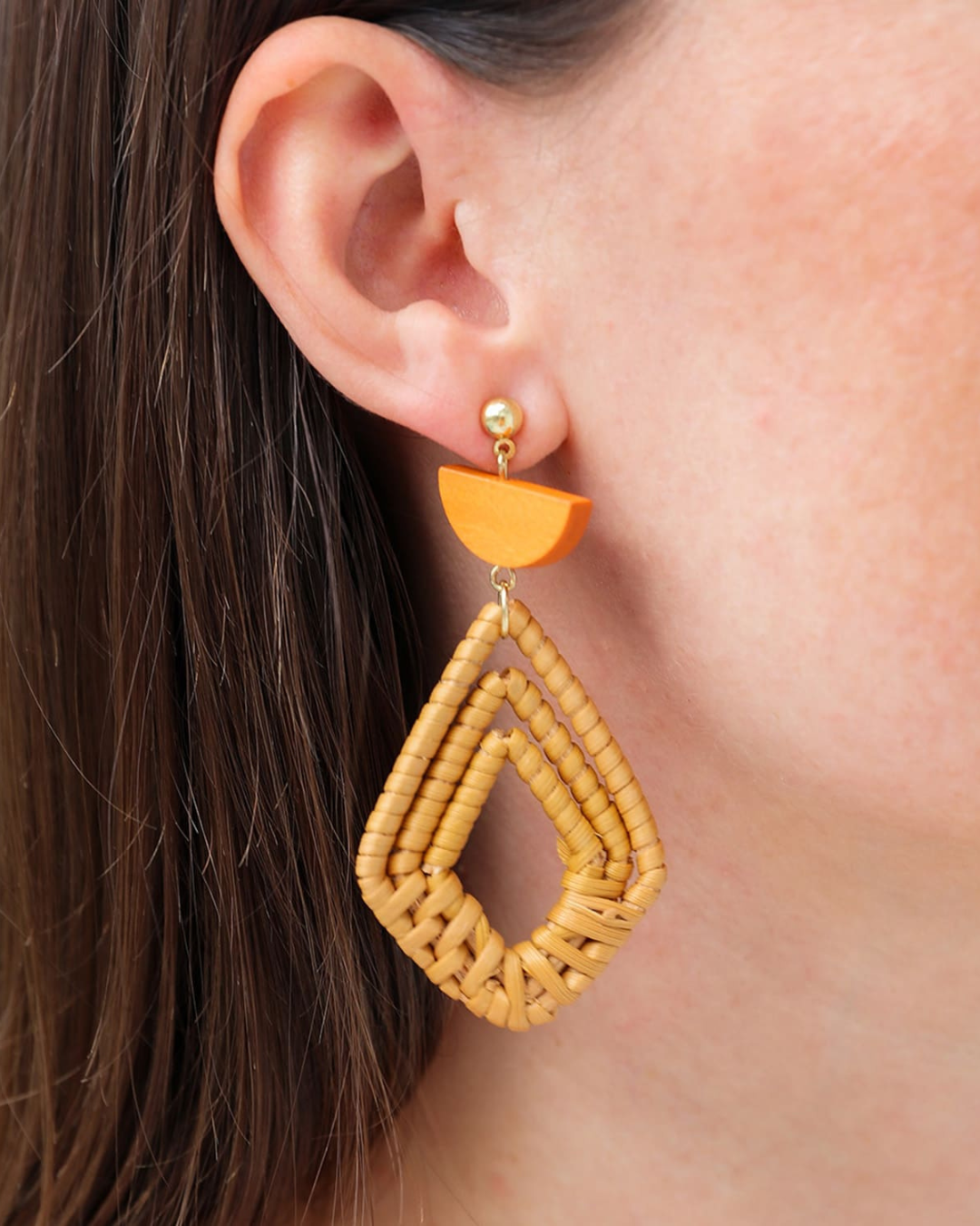 Boho Rattan Earrings