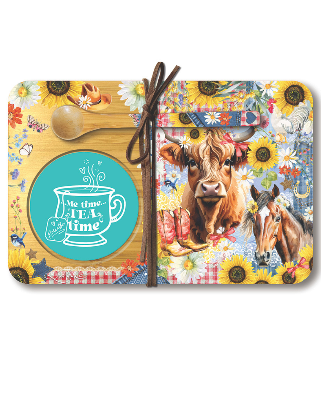 Bamboo Tea Tray With Spoon - Country Collection