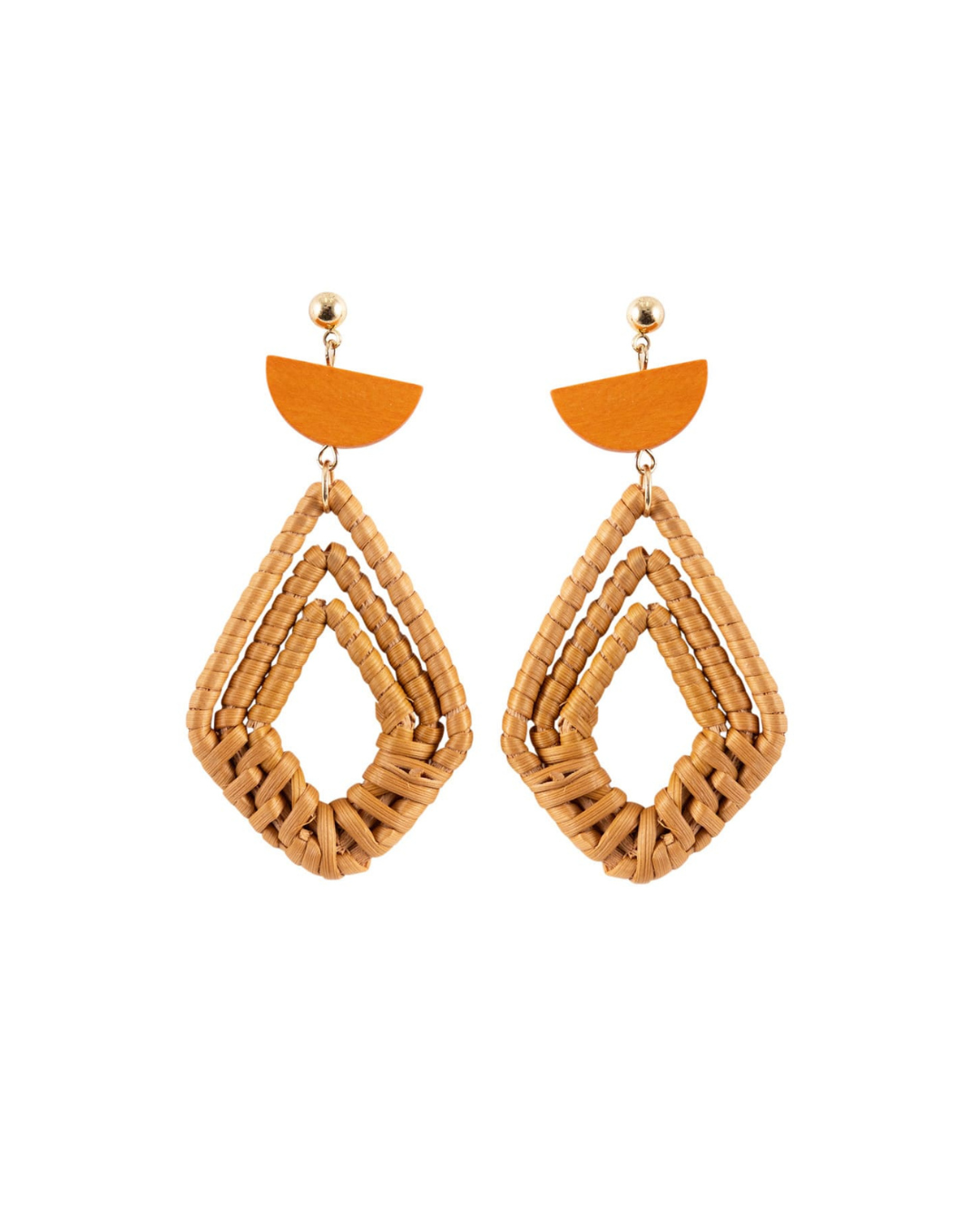 Boho Rattan Earrings