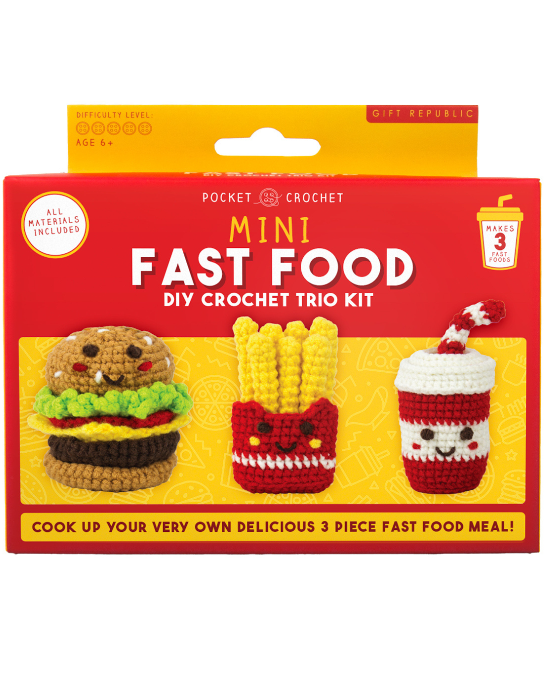 Pocket Crochet Mini Fast Food Kit