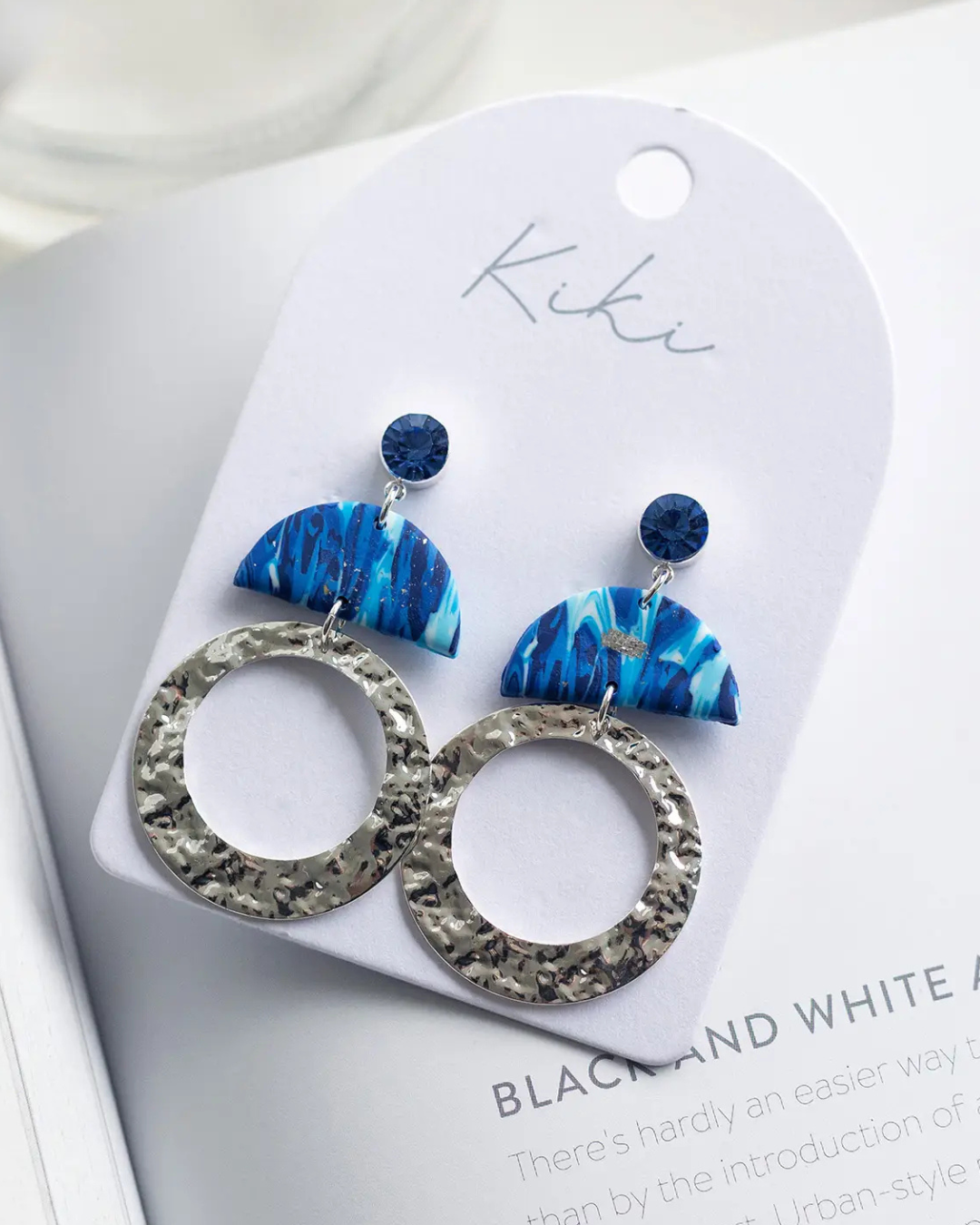 Silver Blue Drops Earrings