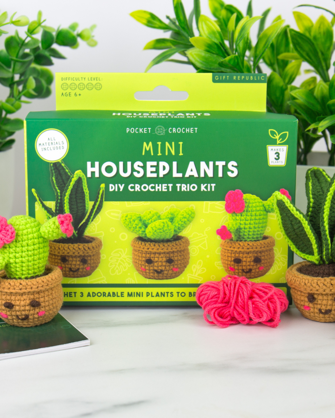 Pocket Crochet Mini House Plants Kit