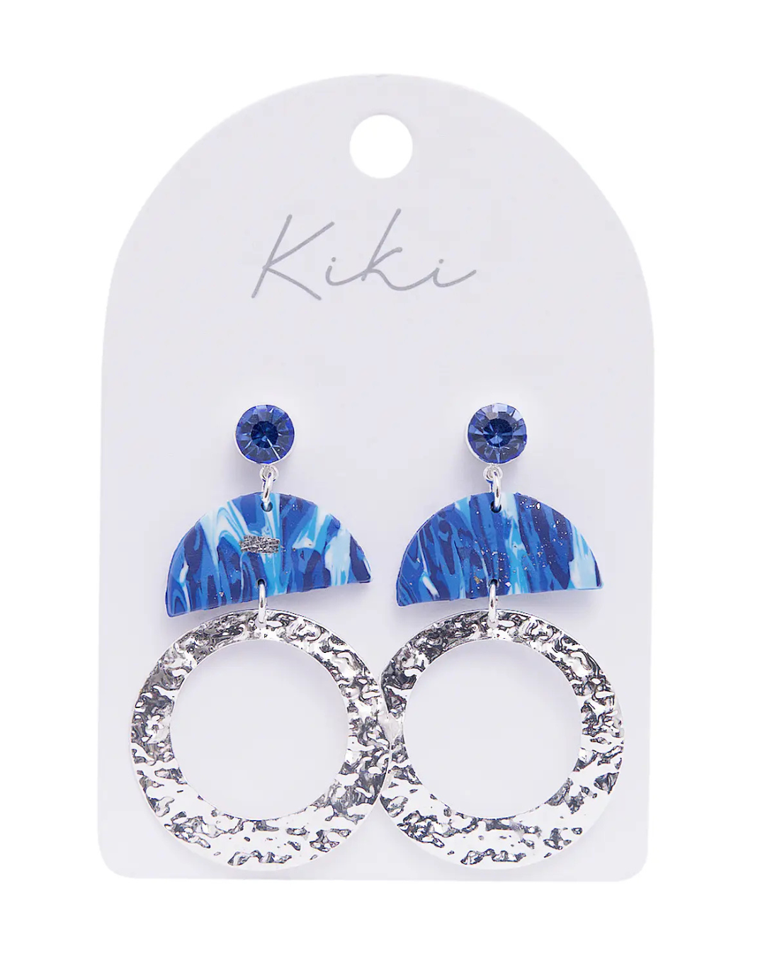 Silver Blue Drops Earrings