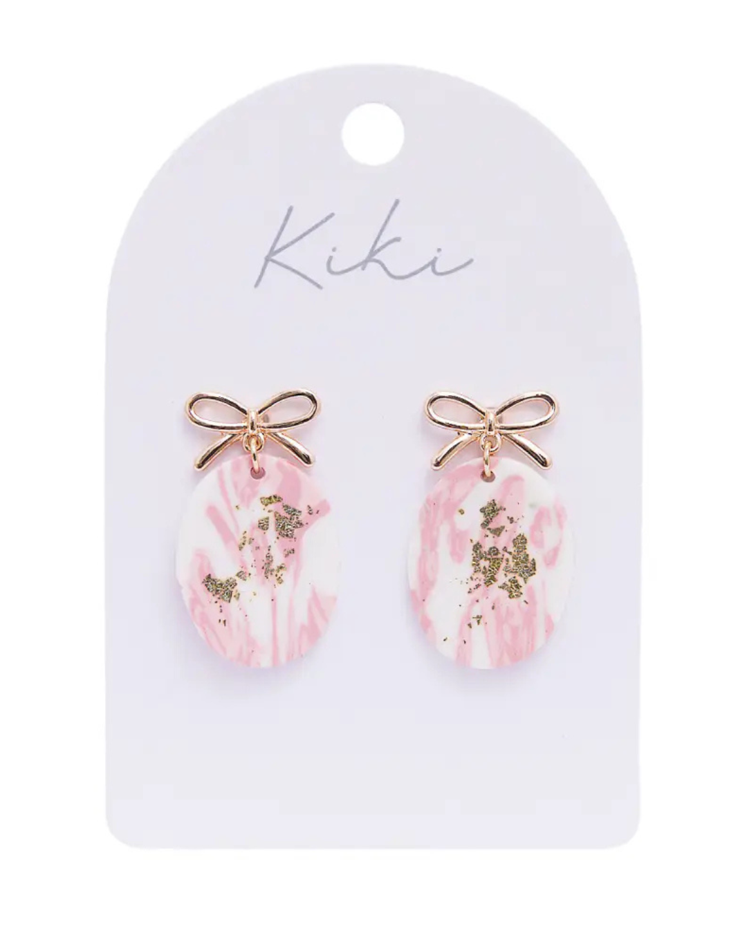Pink Bow Earrings