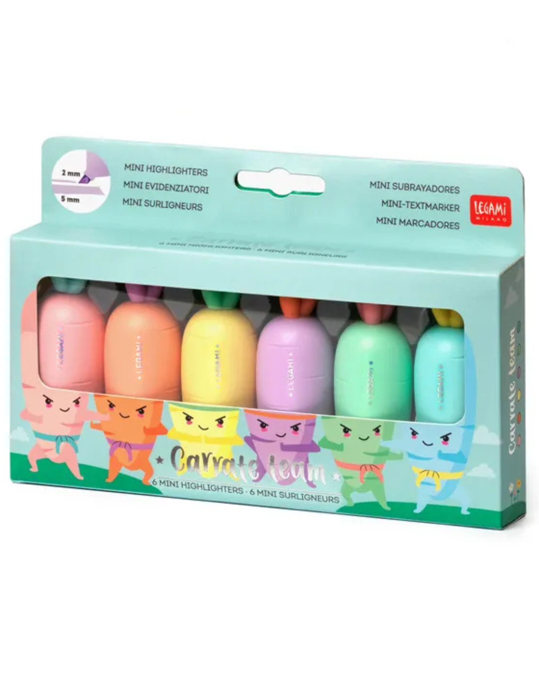Set of 6 Mini Highlighters – Carrate Team