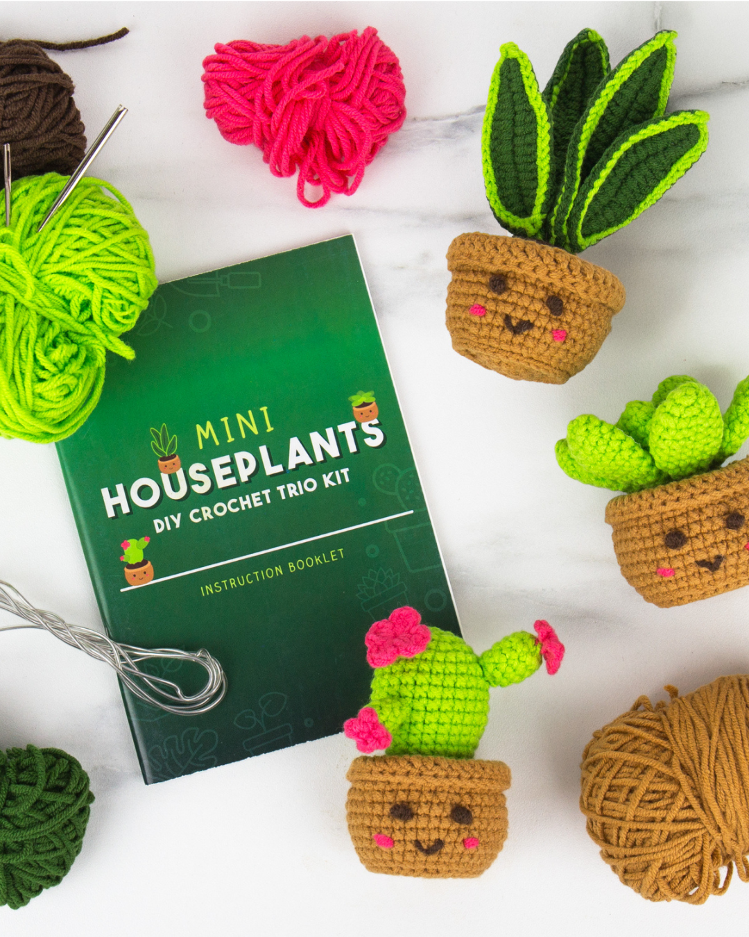 Pocket Crochet Mini House Plants Kit