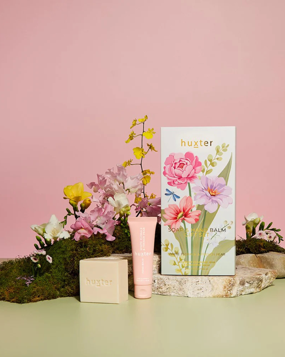 Soap & Hand Balm Gift Set - White Florals & French Pear