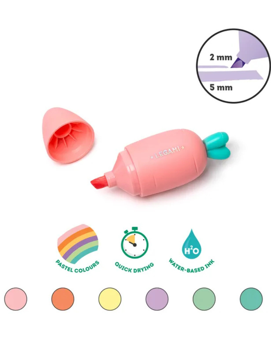 Set of 6 Mini Highlighters – Carrate Team