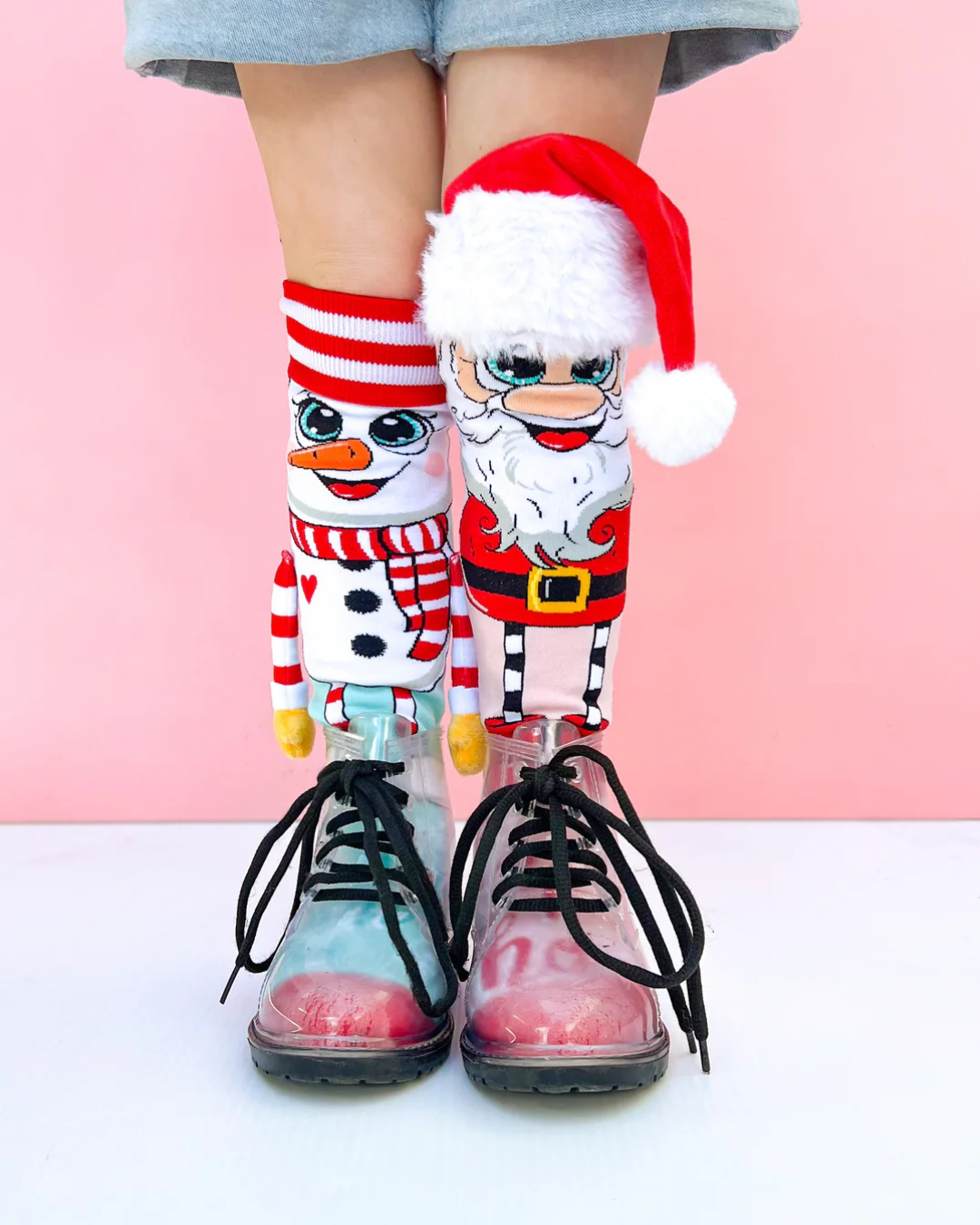 Santa and Snowman Socks
