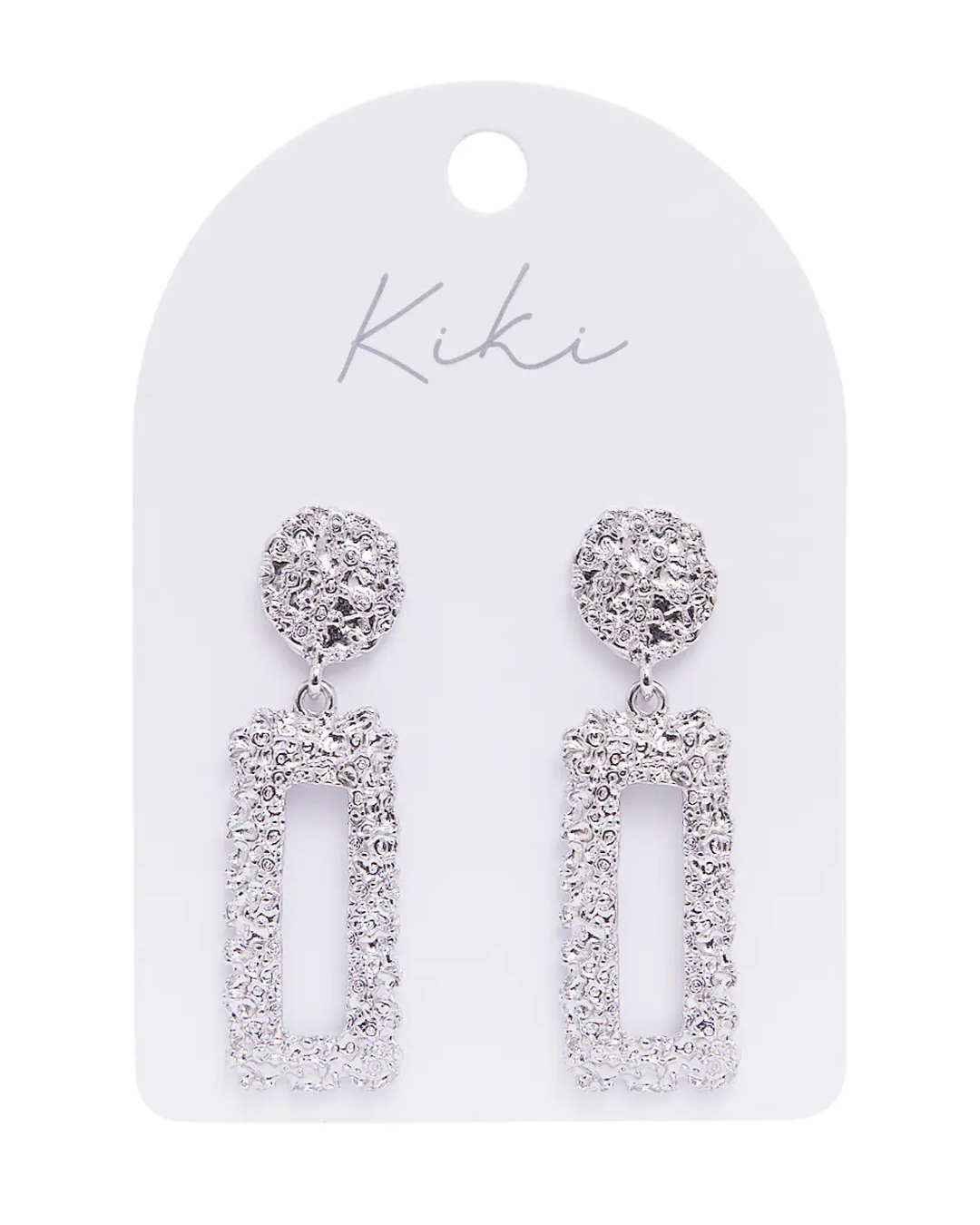Luxe Silver Rectangle Earrings