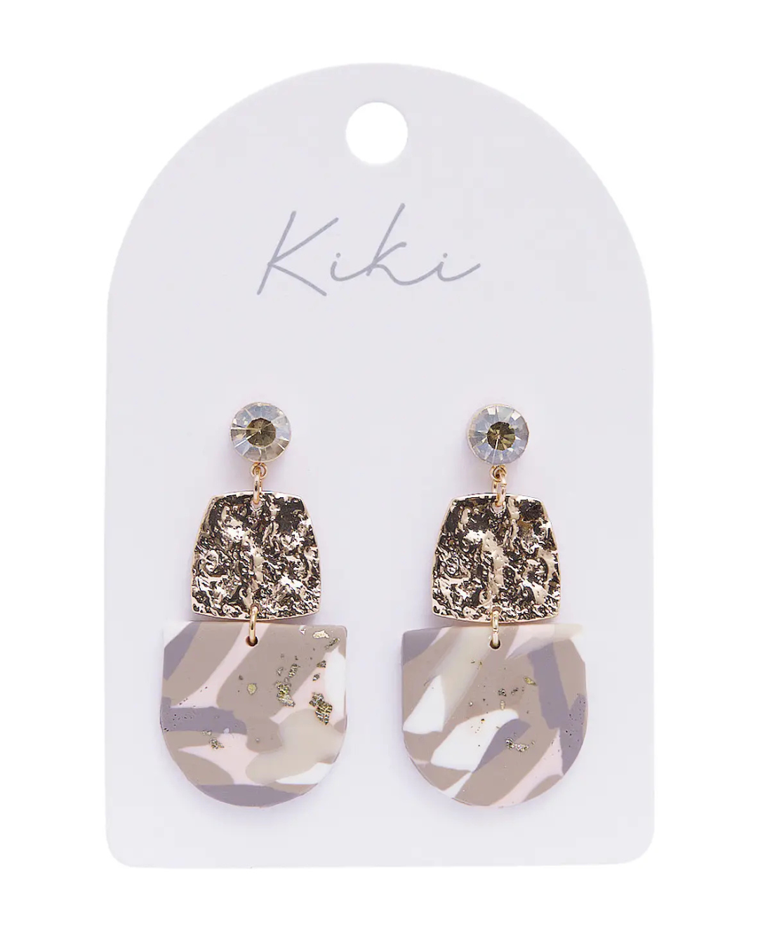 Organic Gold Arch Earrings