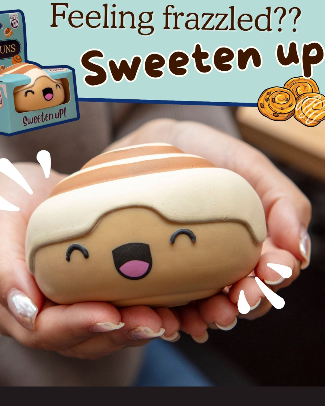 Nice Buns Cinnamon Swirl Stress Toy