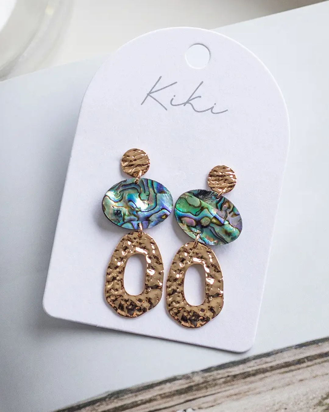 Gold Opal Drops Earrings