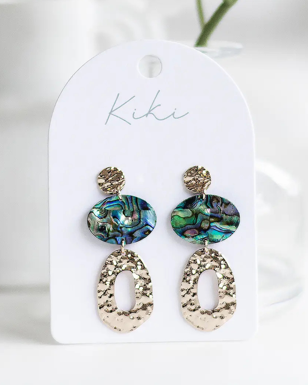 Gold Opal Drops Earrings