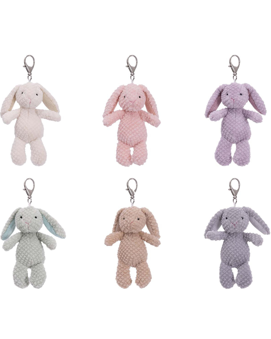 Nubby Bunny Grey - Bag Charm