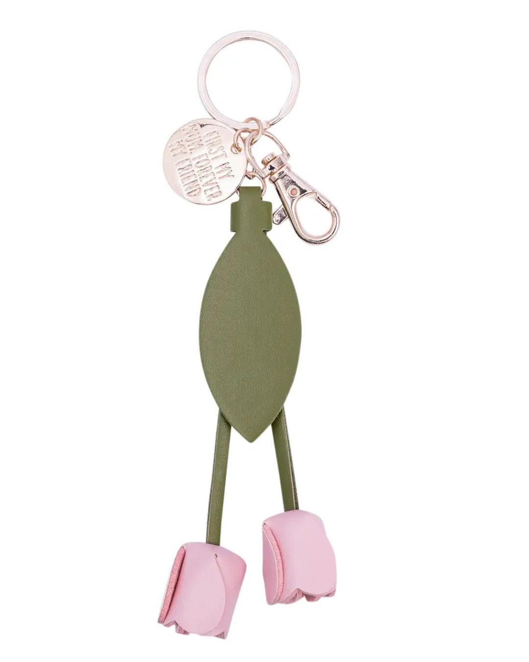 Mother's Day Rosebud Bag Charm Keychain