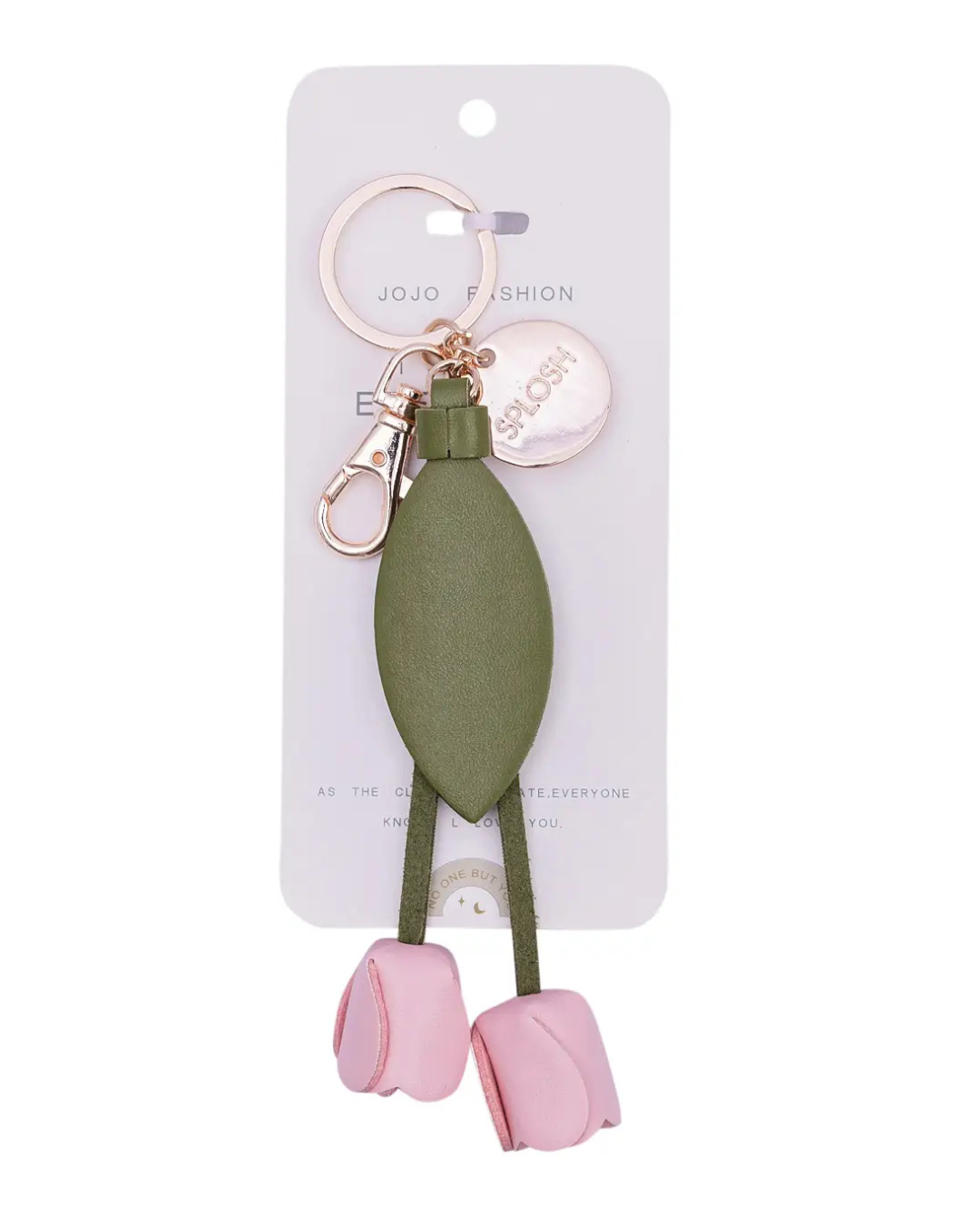 Mother's Day Rosebud Bag Charm Keychain