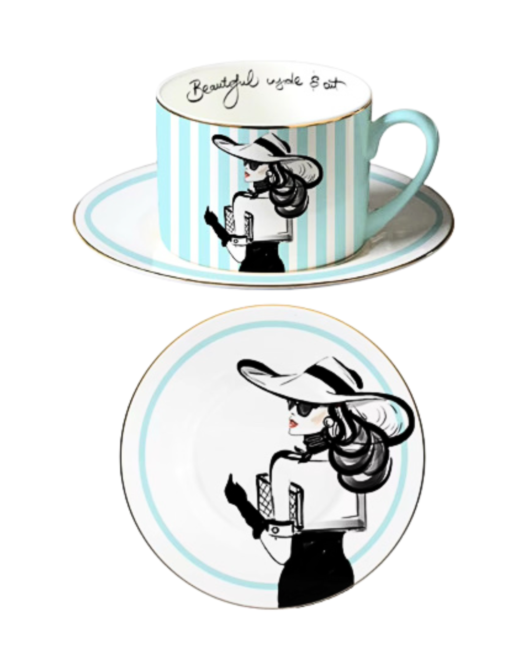 Porcelain Cup & Saucer - Beautiful Inside and Out