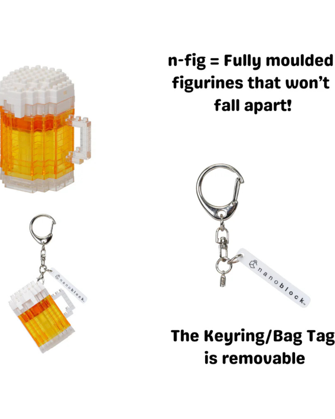 Fab Food Beer - Nanoblocks Keychain