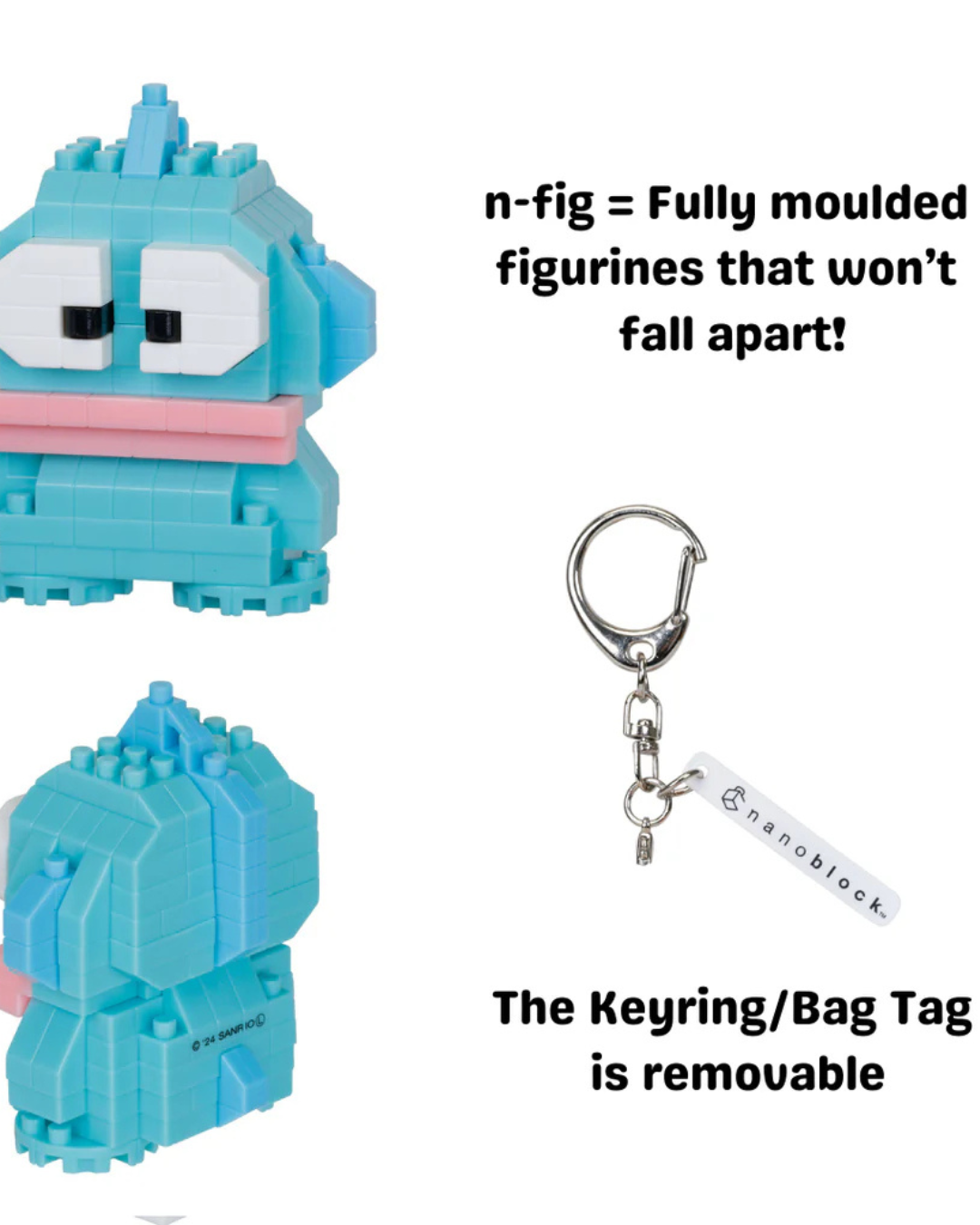 Sanrio Hangyodon - Nanoblocks Keychain