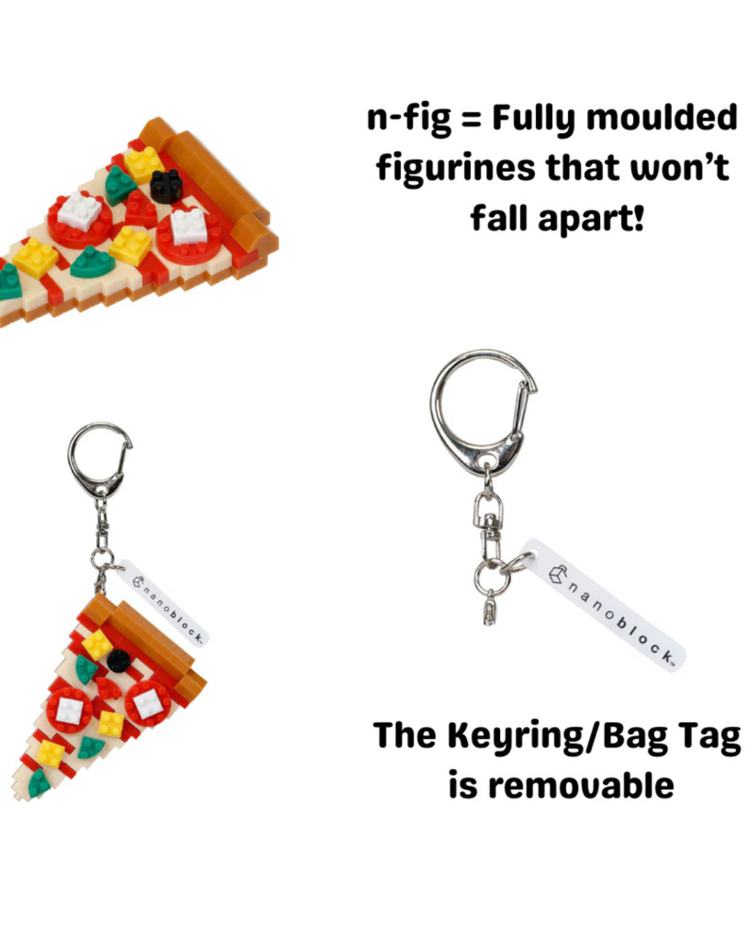 Fab Food Pizza - Nanoblocks Keychain